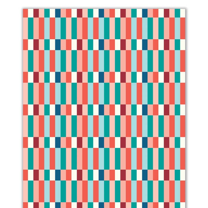 STRIPED CHECKERBOARD Holiday Gift Wrap (SHEET) for wholesale by MELLOWWORKS