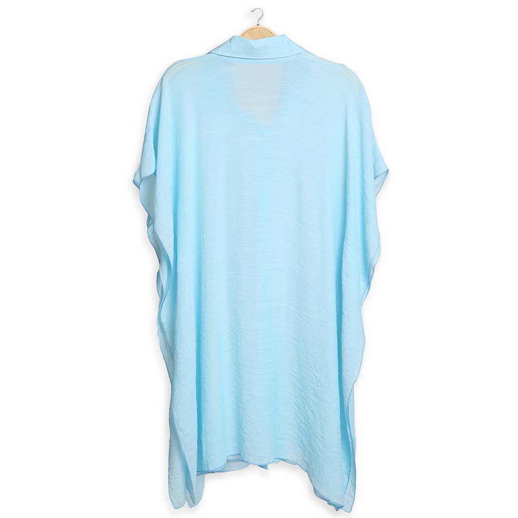 Fashion City – wholesale Buttoned-down shirt – Women's – Women's Oversized Long Sleeveless Shirt Cover Up7