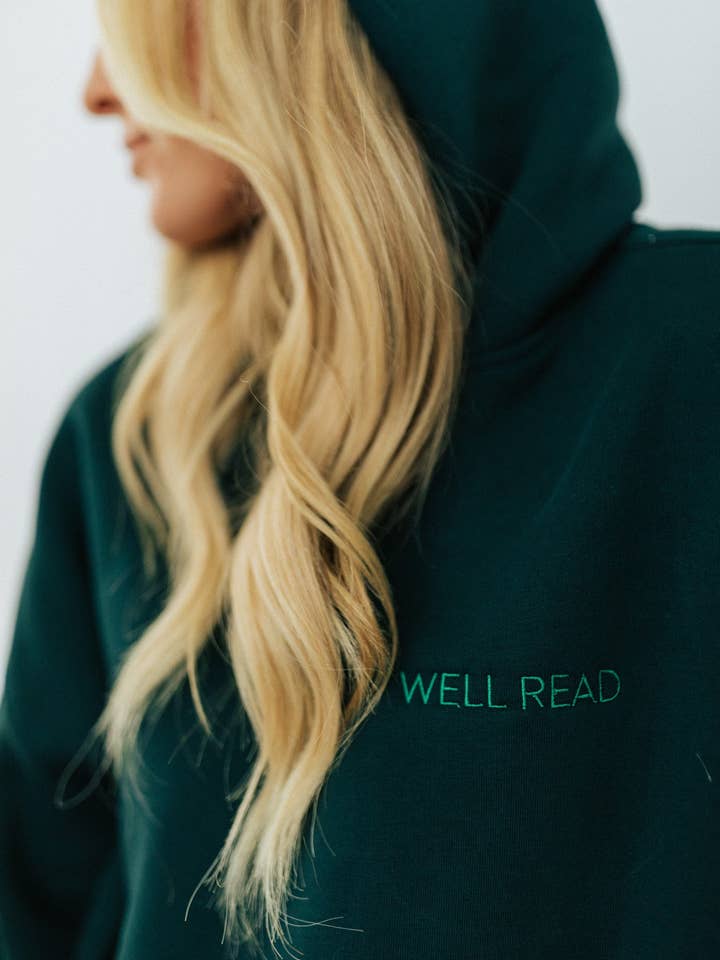 Well Read Hoodie - Pine Green for wholesale by Faeble