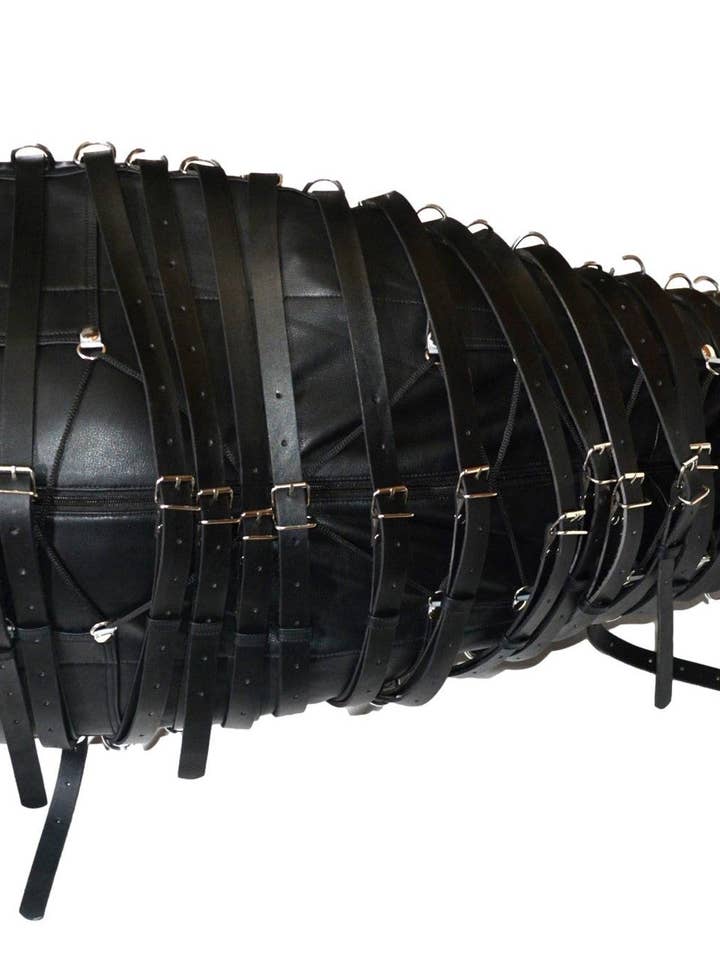 Bondage Bag Real Cow Leather Sleep Sack Restricted Premium Leather SleepSack for wholesale by Meninleather