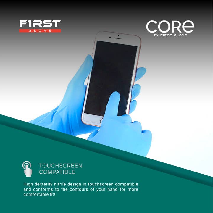 First Glove - Wholesale Cleaning Gloves - First Glove 4 Mil Blue Nitrile Gloves Case of 1000/CT5