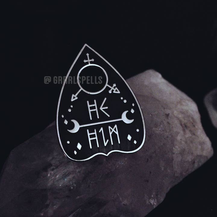 GRRRL Spells - Wholesale Lapel Pin/Button - Original Pronoun Planchette Pin6