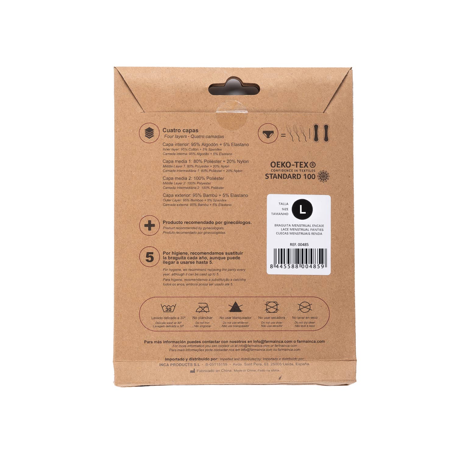 IKILIFE S.L – wholesale Mensunderkläder - Dam – Menstruationstrosor för vuxna med hög absorption (3 färger) – storlek L16