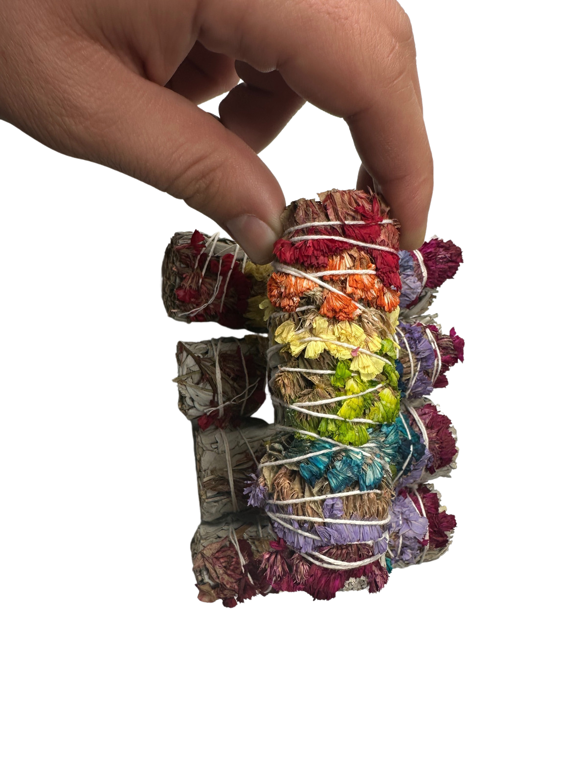 CaNatureLover – wholesale Sage bundle – ORGANIC 7 Chakra White Sage with SINUATA Flowers2