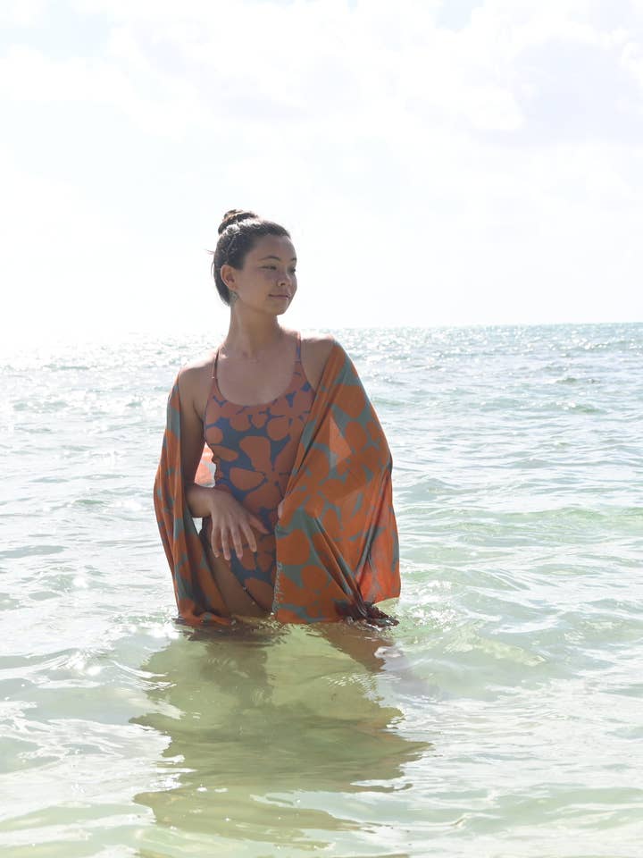 Women's Cross Back One-Piece Bikini in Valley for wholesale by Paradise Now Hawaiʻi