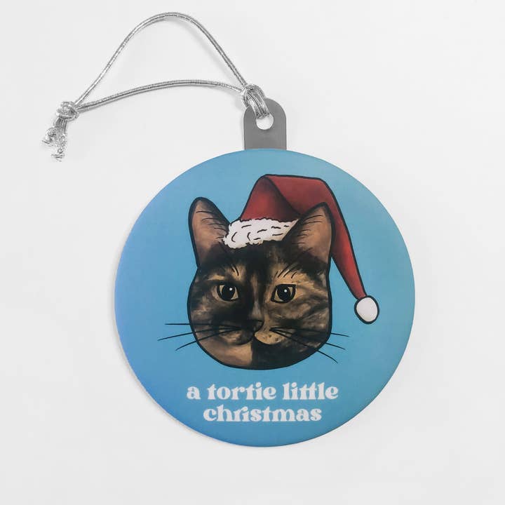 Tortoiseshell Cat Christmas Ornament 3.5" | Tortie Kitty Cat for wholesale by Artful Pixels