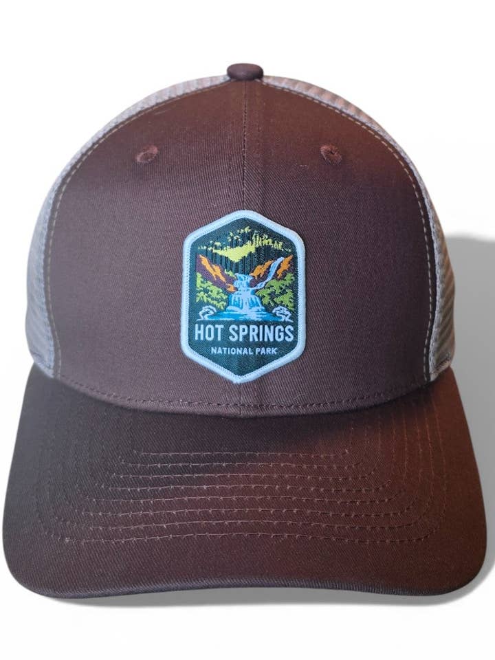 Casquette trucker Hot Springs National Park - modèle vintage à écusson pour la vente par Moove Headwear