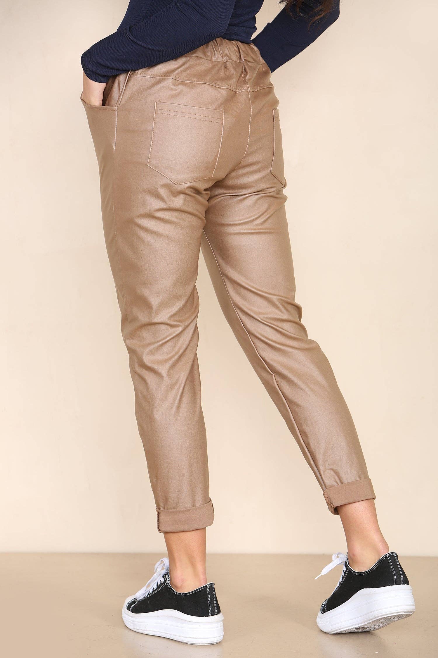 Kurt Muller – Engroshandel Bukser - Dame – Læderlook PU magicbukser25