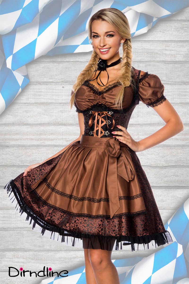 atixo GmbH - Vente Déguisement – femme - Dirndl premium avec blouse et tablier (7000)24