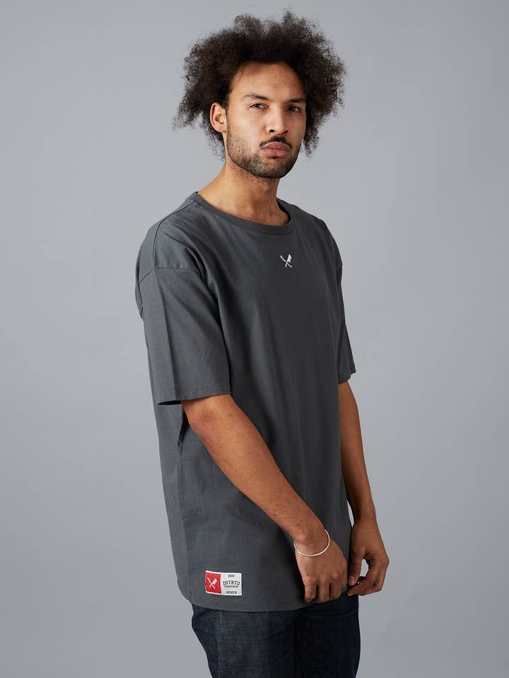 Classic Heavy Oversize Sub Olive & White T-Shirt for wholesale by distorted people usa