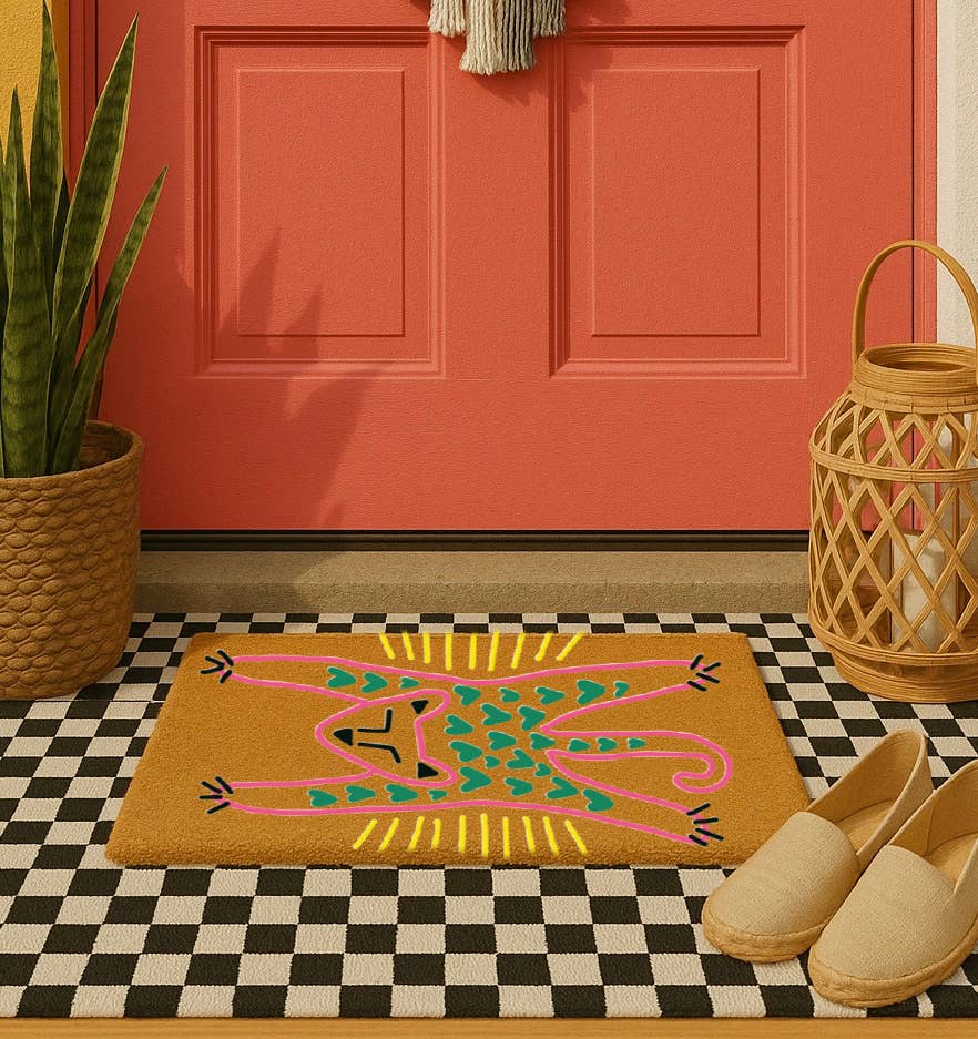 Cindy Hughes Design - Wholesale Door Mat - Mystic Leopard Coir Doormat, size 18x30, welcome mat2