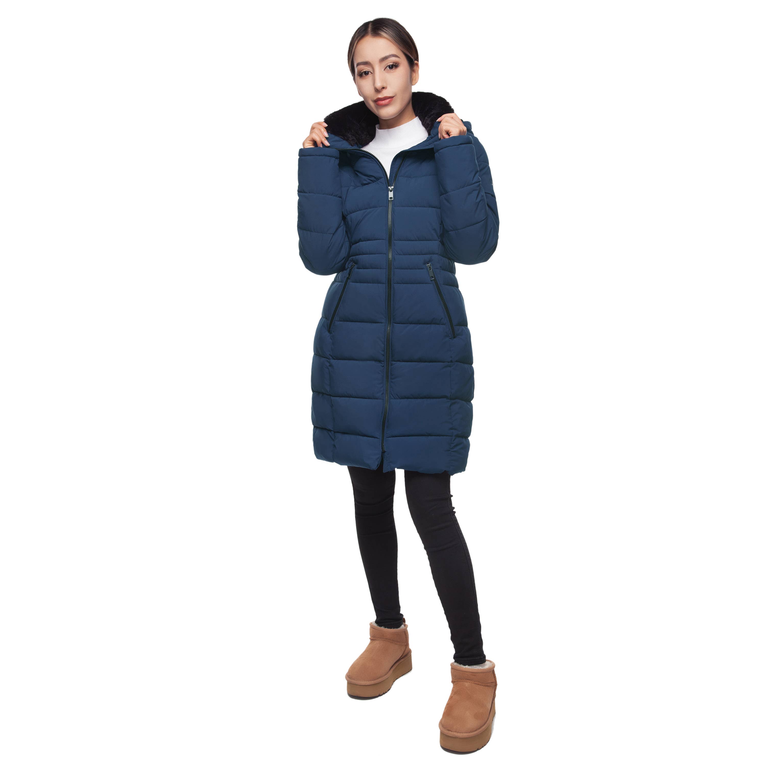 Rokka & Rolla - Wholesale Coat - Women's - Women's Heavy Long Winter Coat Parka Jacket2