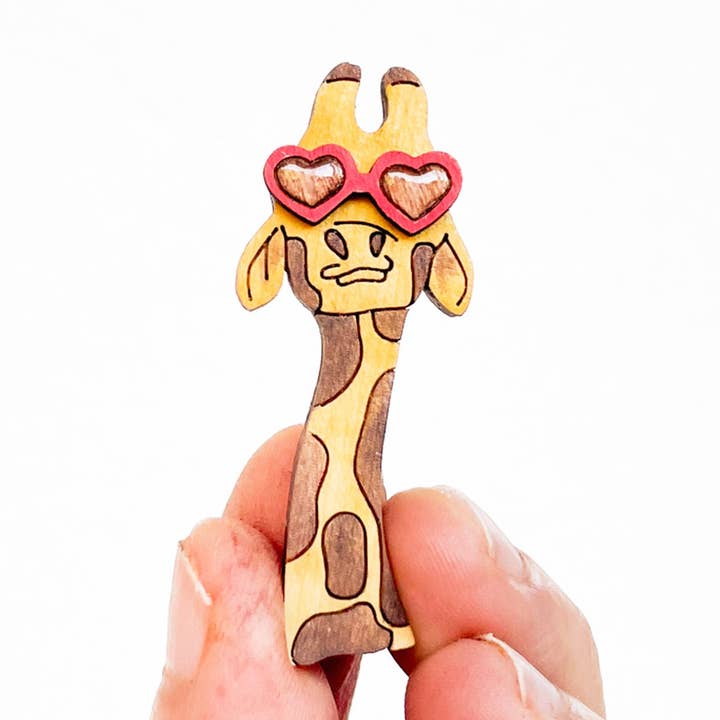 Alfinete de Lapela de Girafa Divertida - Joalharia de Animais Peculiares para Sacos por atacado de PinTonik