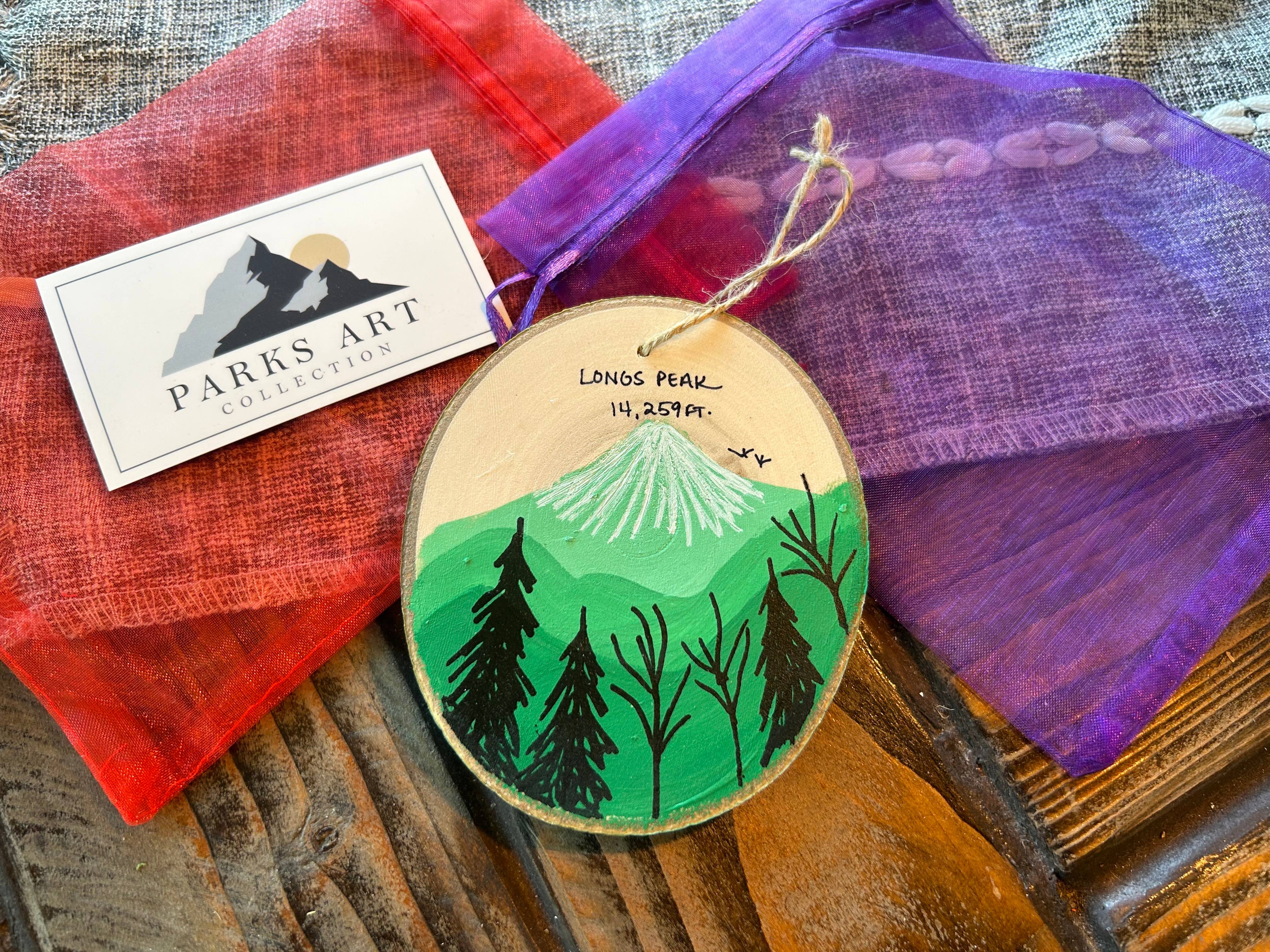 Parks Art Collection - Wholesale Ornament - Hand Painted Mountain Town Ornaments, Any Town or Mountain14