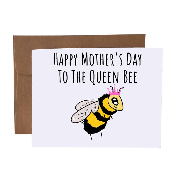 SKP ink – wholesale Mother’s Day card – Happy Mother's Day To The Queen Bee | Bee Pun Greeting Card