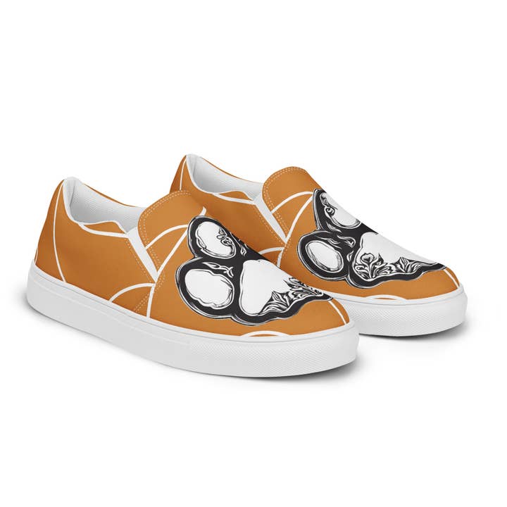 4legz - Wholesale Slip-on trainers – Women′s - Paws and Orange Women’s slip-on canvas shoes6