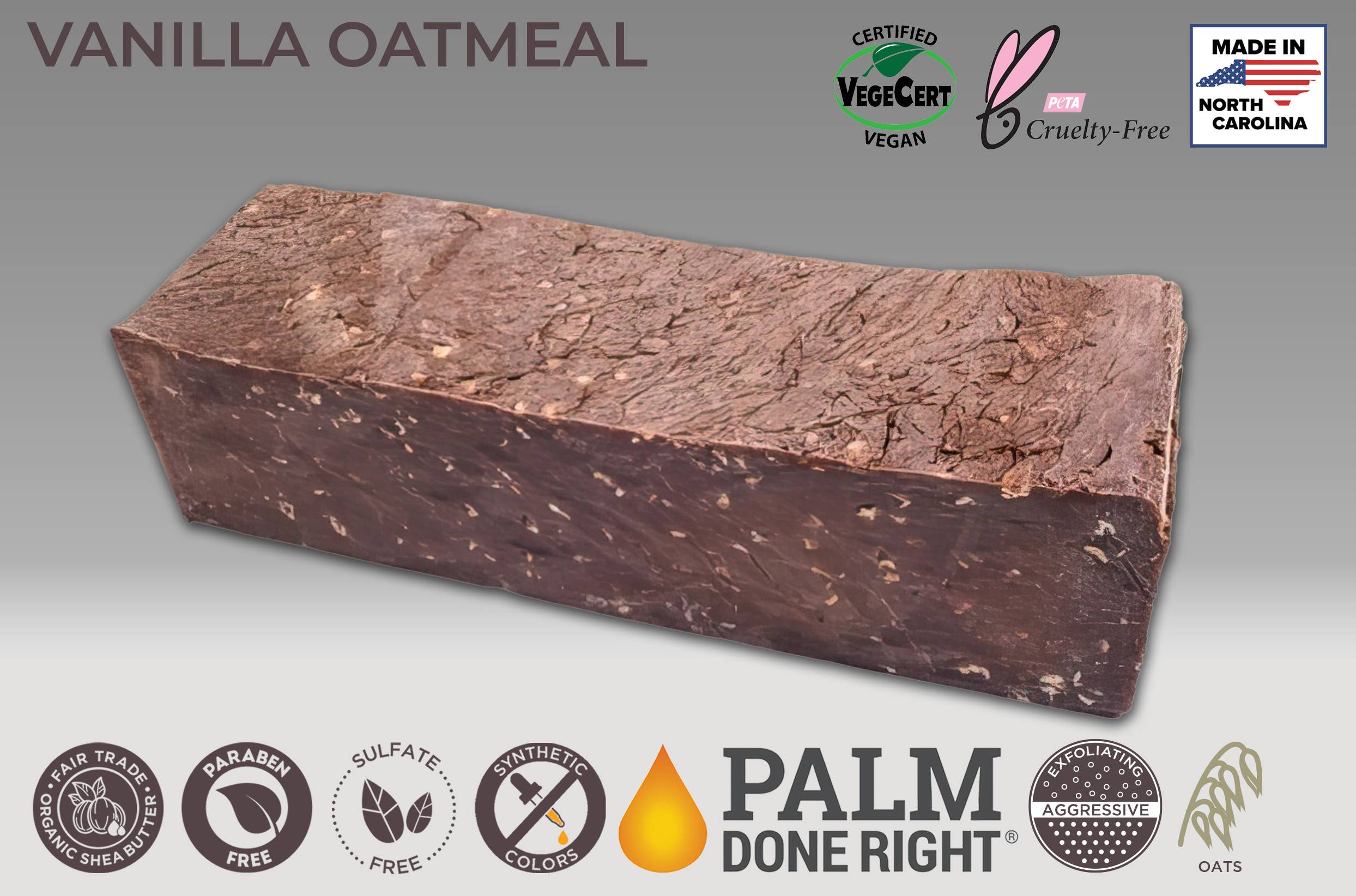 Adams Handmade Soap - Vente Pains de savon - Savon à l'avoine à la vanille1