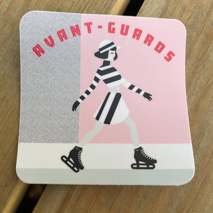 Denali & Co. – Großhandel Aufkleber – Avantgarde Eislaufaufkleber – Retro Chic 3x3"2