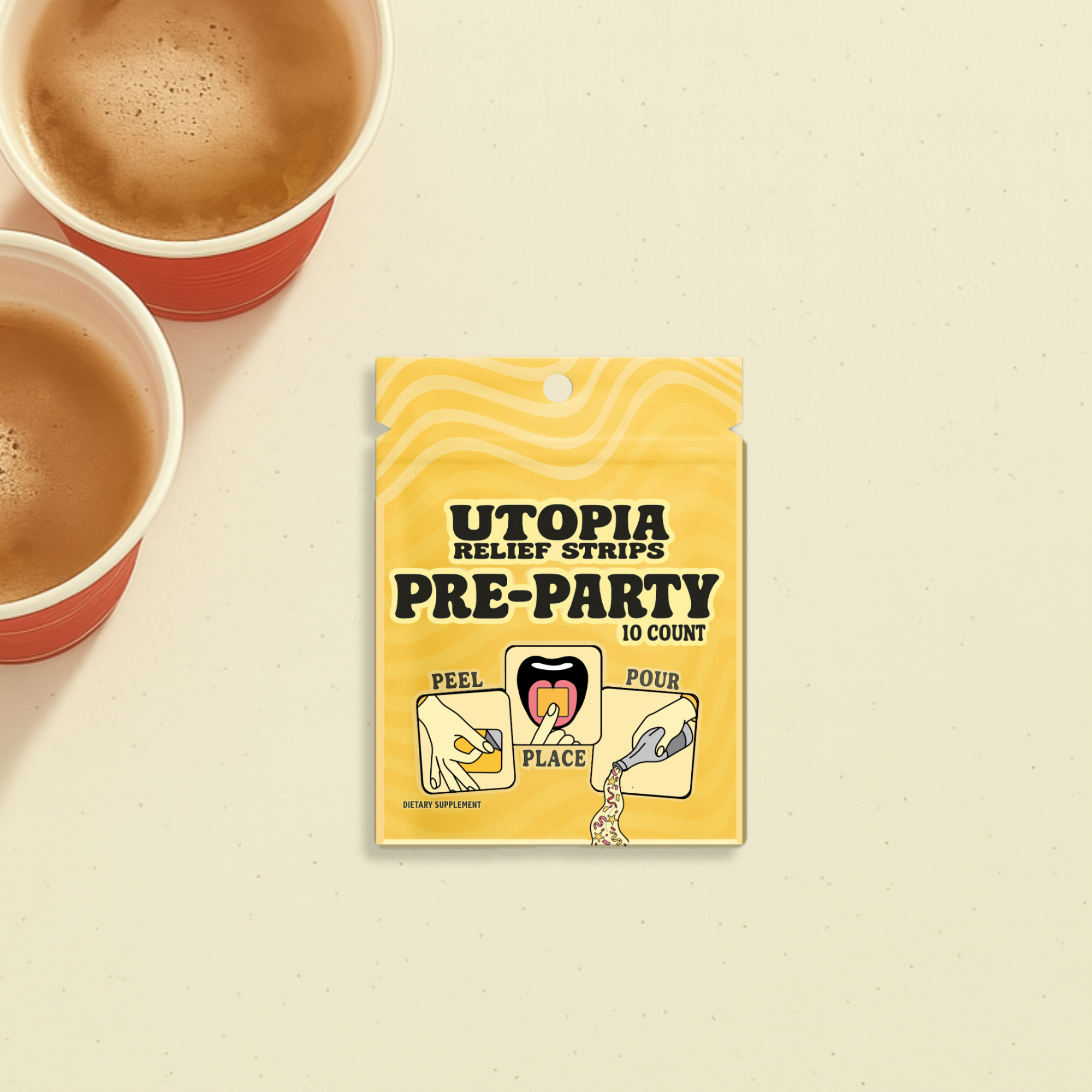 Utopia Relief Strips - Vendita all'ingrosso Vitamine/integratori orali - Strisce Pre-Party (10 Conto) - Supporto Naturale Pre-Bevuta1