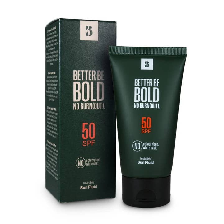 Fluido solare invisibile SPF 50 per la vendita all'ingrosso da parte di BETTER BE BOLD