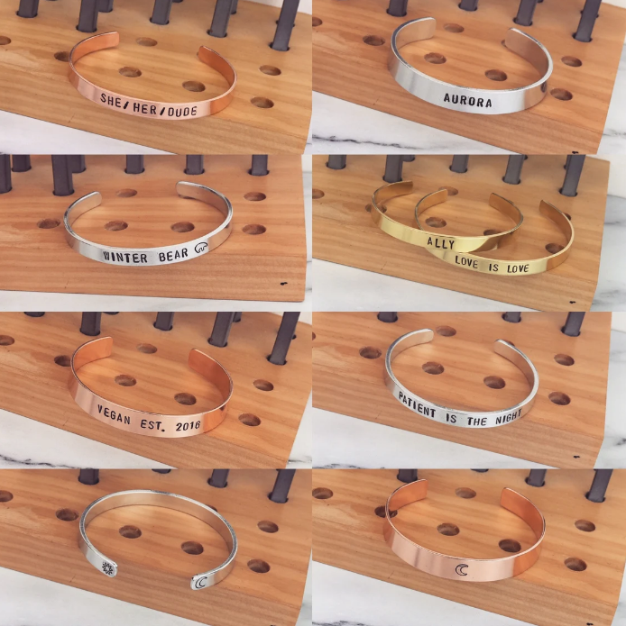 Black Tied - Wholesale Cuff Bracelet - Custom Cuff Bracelet |Stamped Personalized Quote Message7