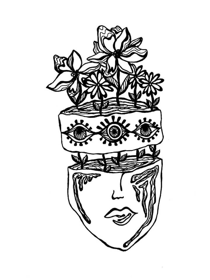 Visibility Art Print (faccia astratta, terzo occhio) per la vendita all'ingrosso da parte di Mind & Company