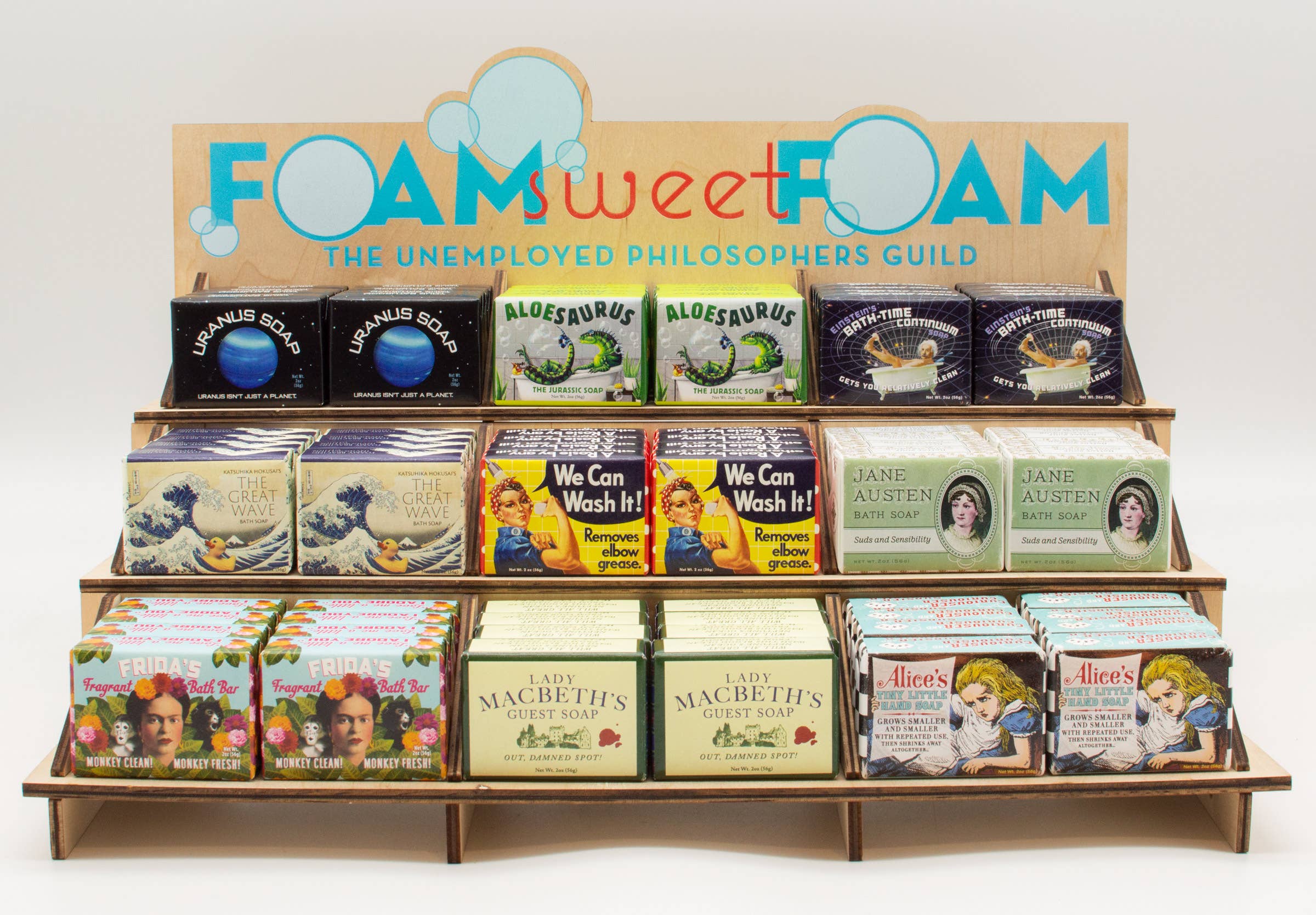 Unemployed Philosophers Guild - Wholesale Retailer Display Stand/Case - Countertop Soap Display (you pick the soap)1