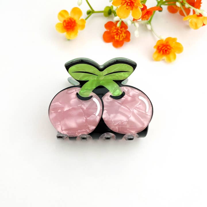 mildstyles β wholesale Hair clip β Womenβs β π Cherry Fruit Acrylic Printed Hair Claw Clip2