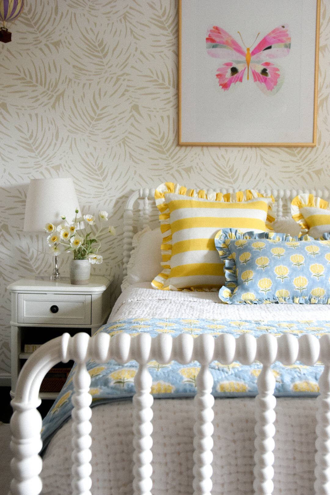 Katel Home - Wholesale Throw/Decorative Pillow - Augusta Yellow Striped Ruffle Pillow5