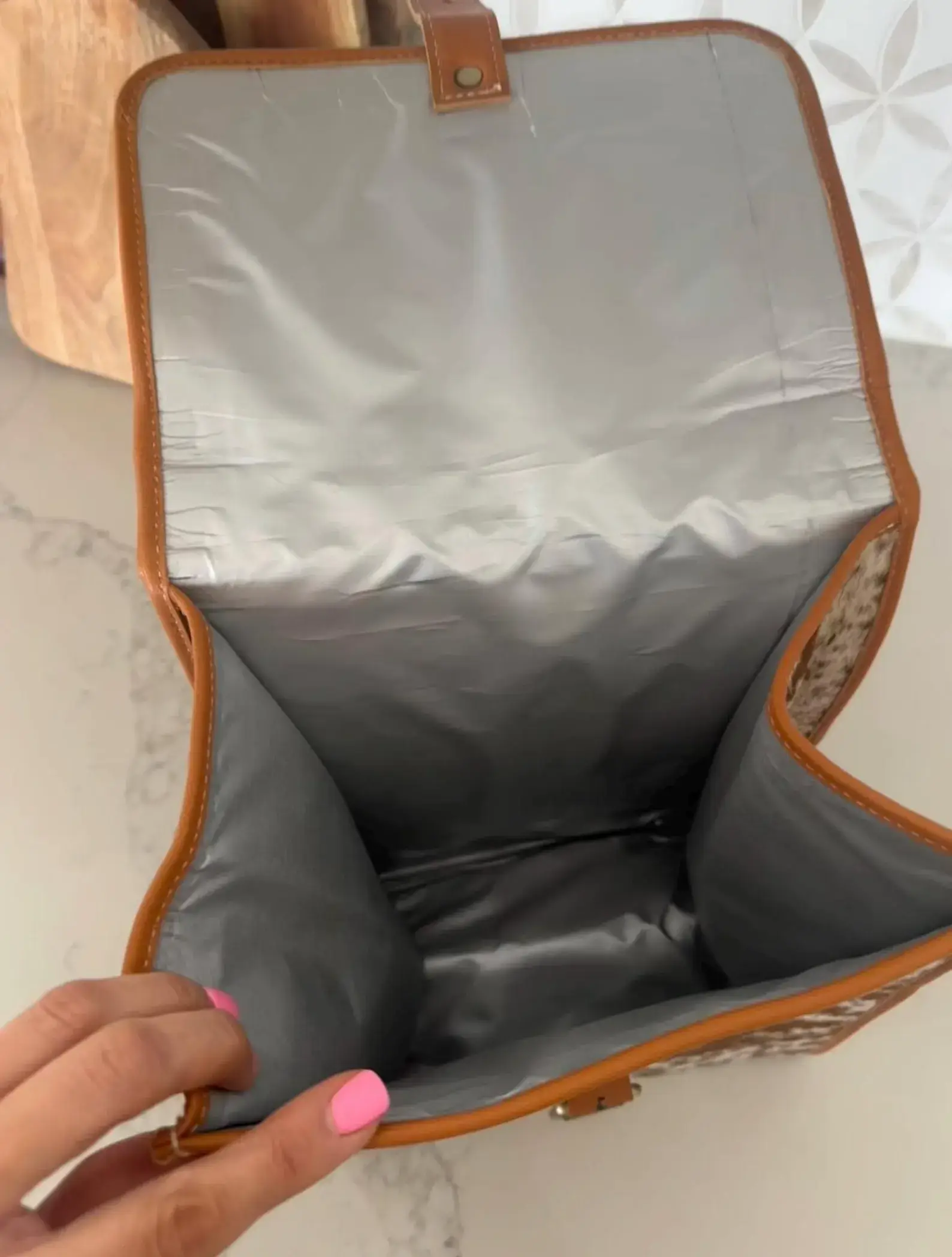 Boho Ranch Shop - Wholesale Lunch Bag/Box - COWHIDE LUNCH BAG - Genuine Hair On cowhide | Leather 4