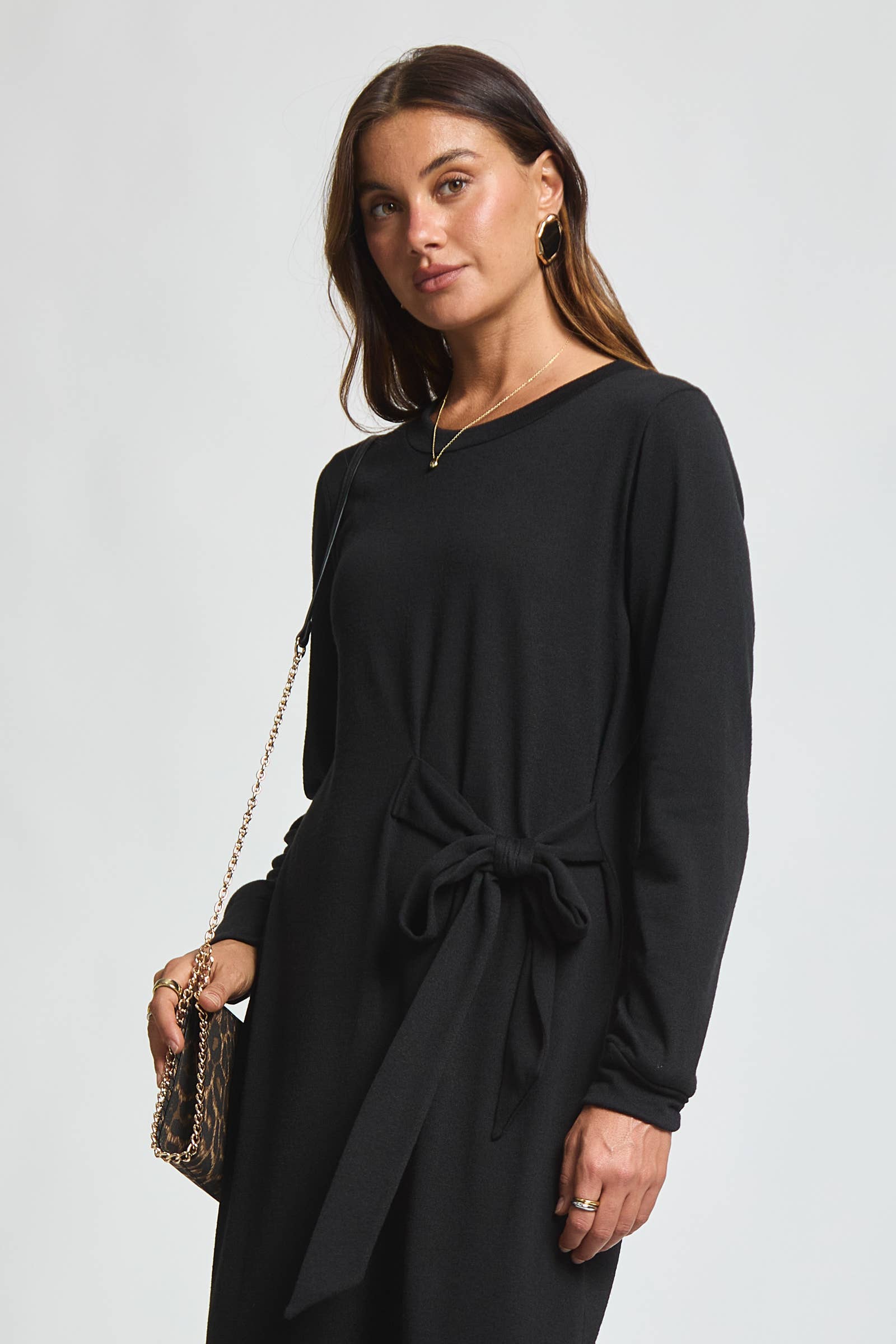 Dear Scarlett - Wholesale Dress - Women's - Hacci Knit Tunic Dress TRV-TIMELESS1