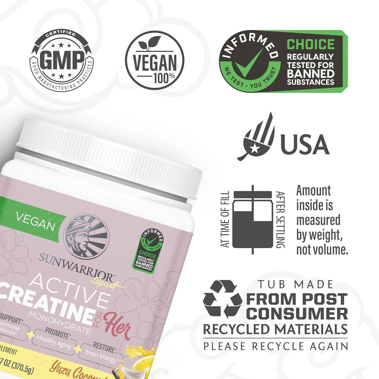 Sunwarrior - Wholesale Powdered Health Drink - Yuzu Coconut Creatine Drink Powder For Her1