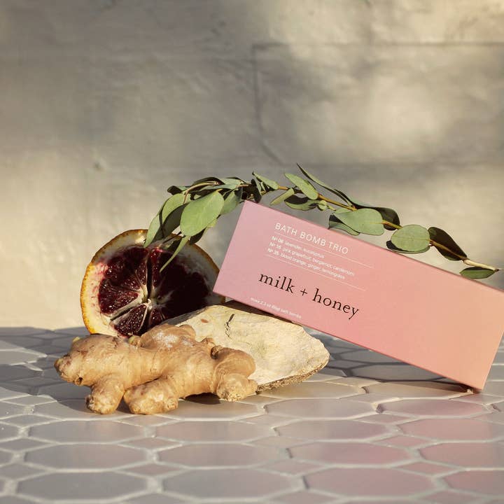 Bath Bomb Trio for wholesale by Milk and Honey