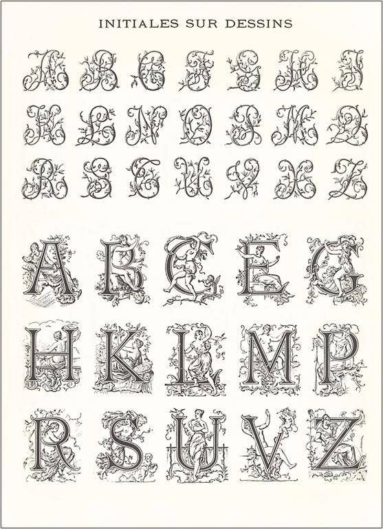 Found Image Press – Großhandel Magnete – Magnet AD-542 Blumige Anfangsbuchstaben0