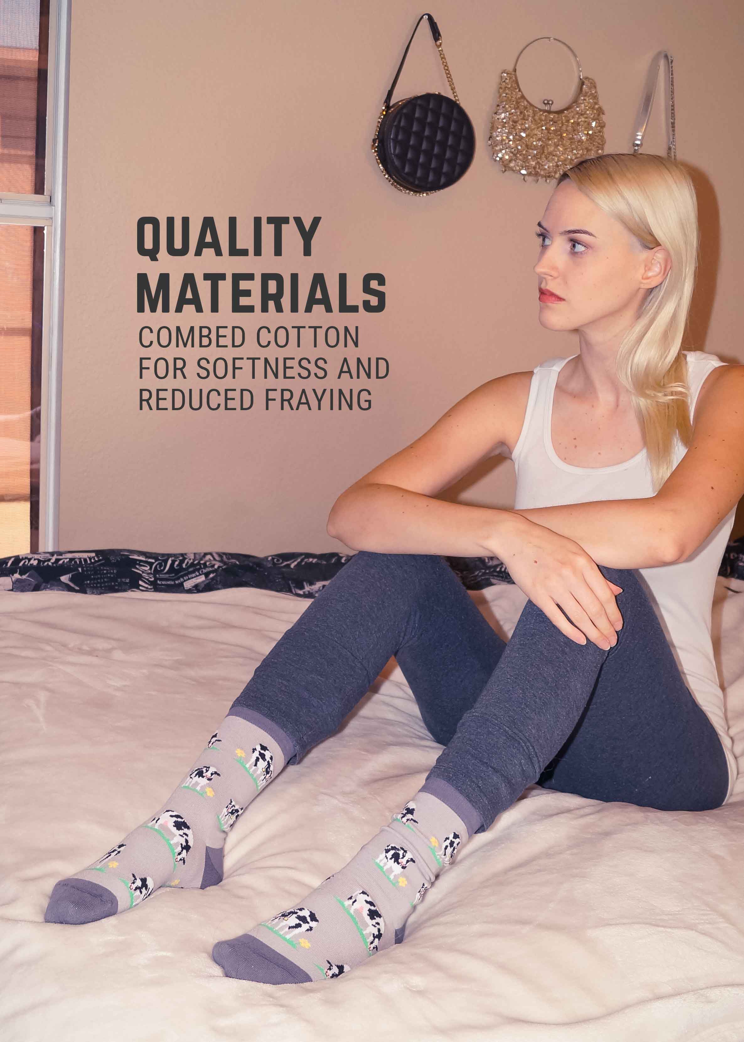 Imagery Socks - Venta al por mayor Calcetines - Mujer - Calcetines de Mujeres con Vacas y Flores1