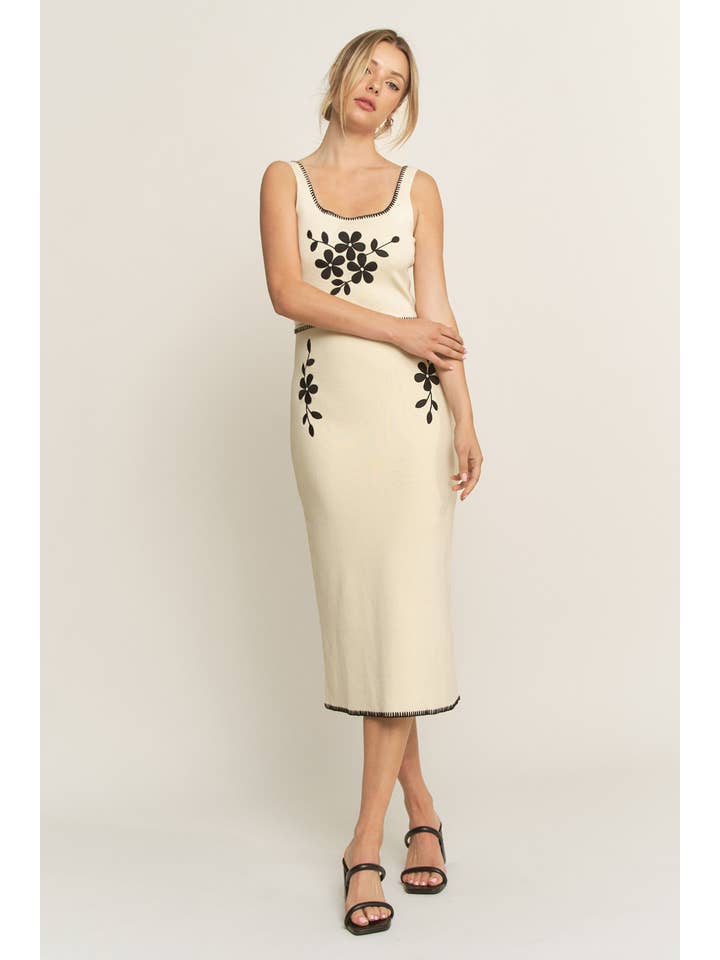 Hersy - Wholesale Dress - Women's - HQD0105 - BOTANIQUE EMBROIDERED MIDI DRESS17