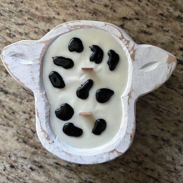 Shells Primitives/No Place Like Home - Wholesale Jar/Filled Candle - Cow Dough Bowl Candle1