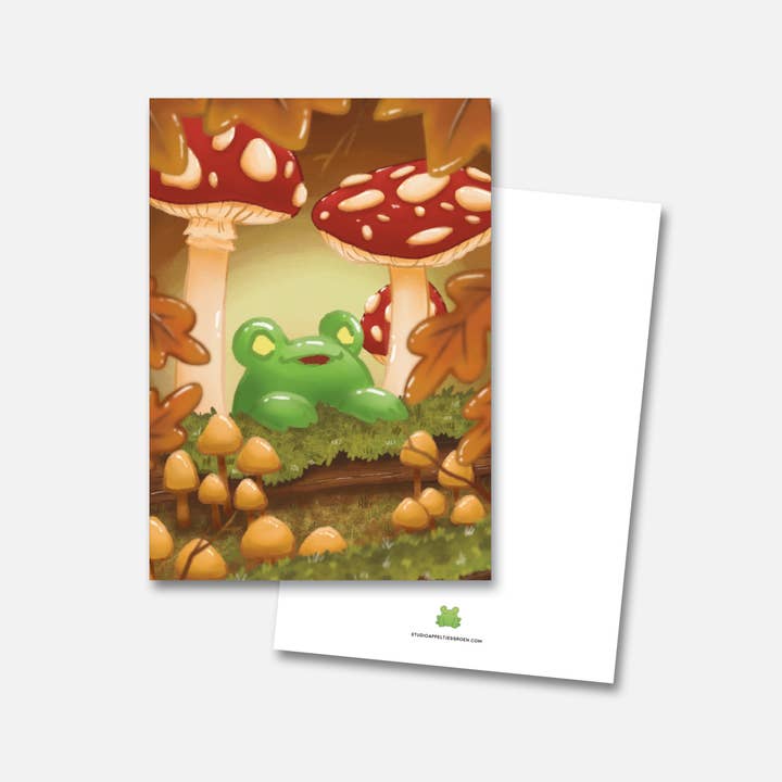 Cogumelos e Postal de Sapo Queda por atacado de Studio Appeltjesgroen
