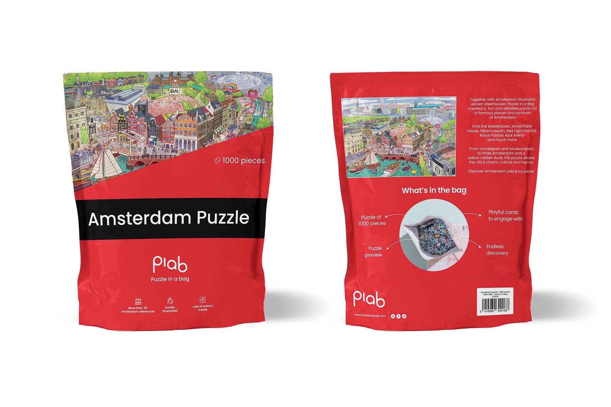 Puzzle in a Bag - Wholesale Puzzle - Adult - Amsterdam puzzel - 1000 pieces - Language: English2