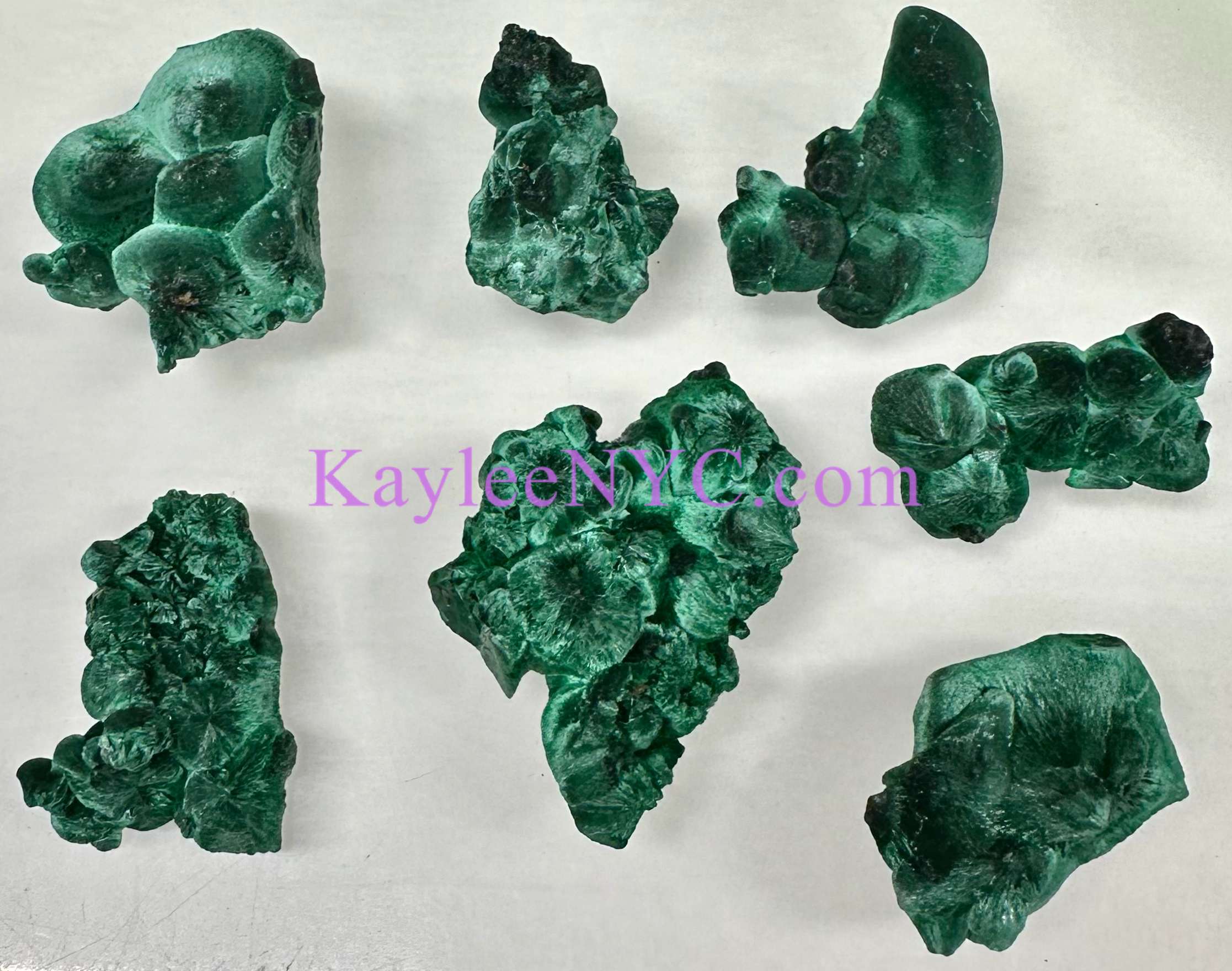 KayleeNYC - Wholesale Spiritual Stone/Crystal - 0.5 lb Natural Malachite Specimens Crystals healing energy 5
