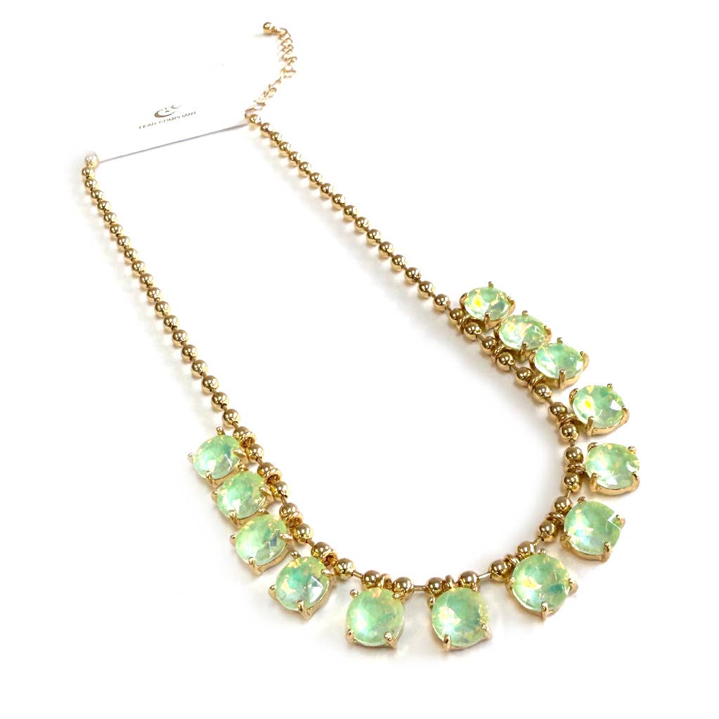 StarryNYC - Wholesale Beaded/Pearl Necklace - Crystal Glass Bead Dangle Station Ball Beaded Chain Necklace20