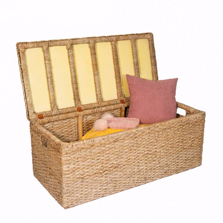 Wholestory Collective - Wholesale Bench - Wicker Storage Bench Rattan Trunk Coffee Table5