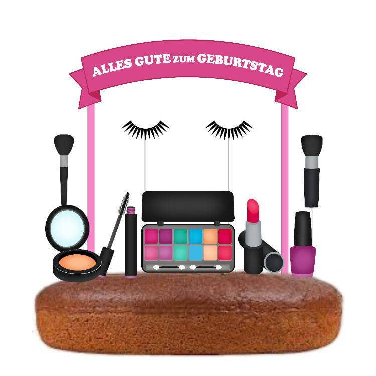 Adorei - Vendita all'ingrosso Topper per torte/cupcake - Cake topper a tema Make Up fatto a mano3