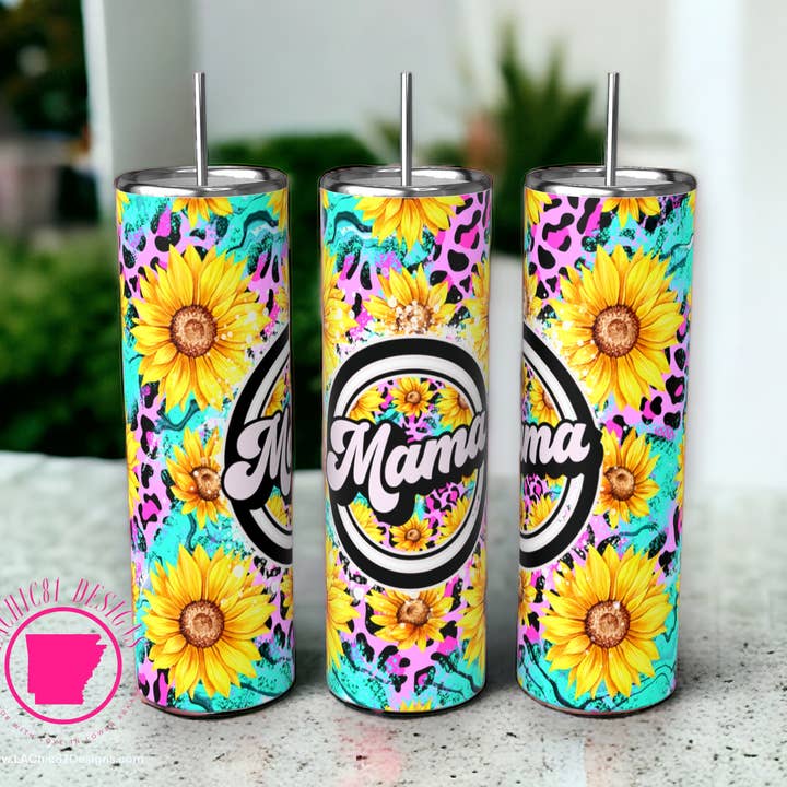 Mama Flower Tumbler for wholesale by LAChic81 Designs