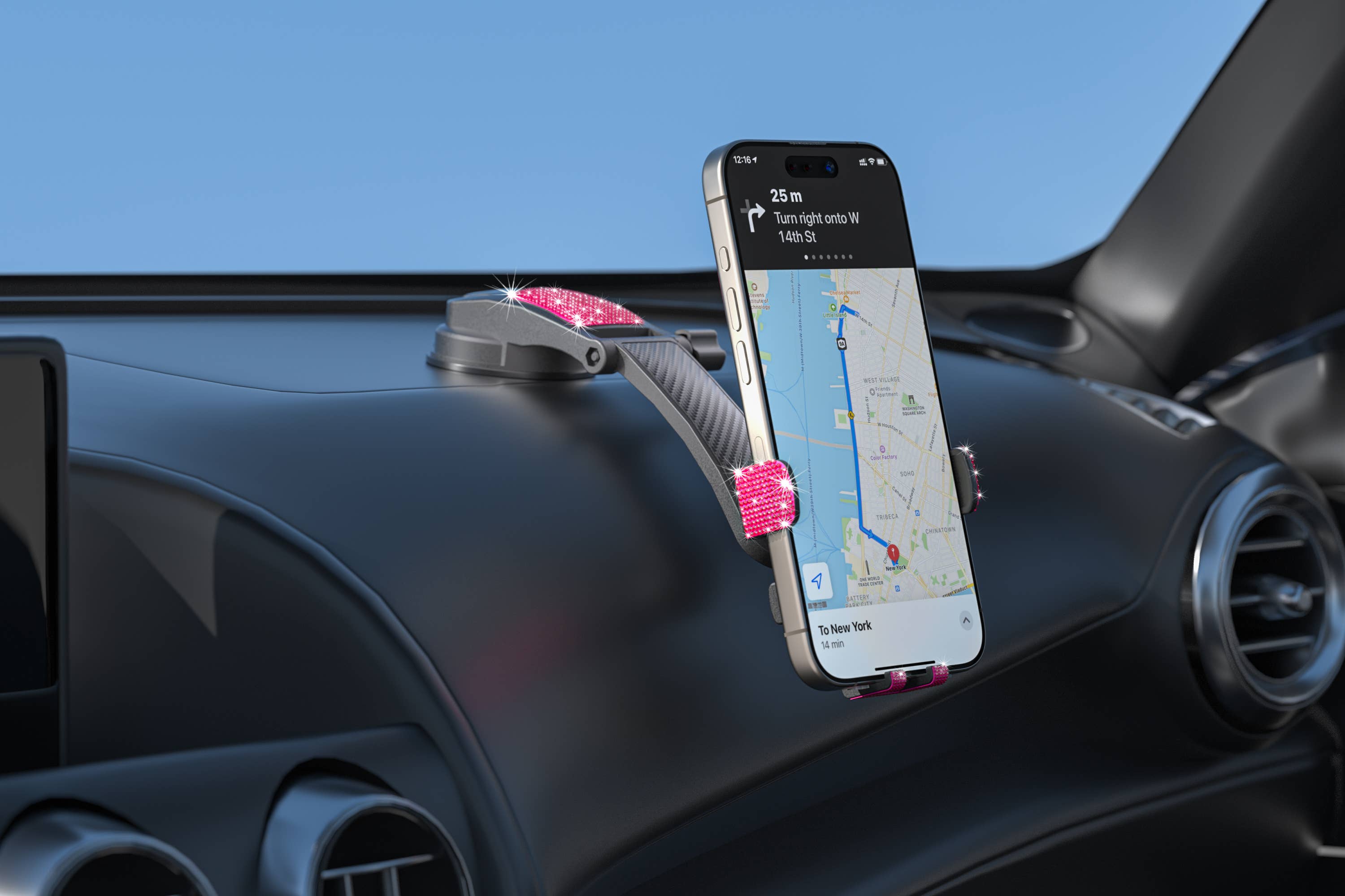 LAX Gadgets - Wholesale Phone/Tablet Stand - Bling Adjustable Cradle Mount For iPhone/Android Retail Pack12