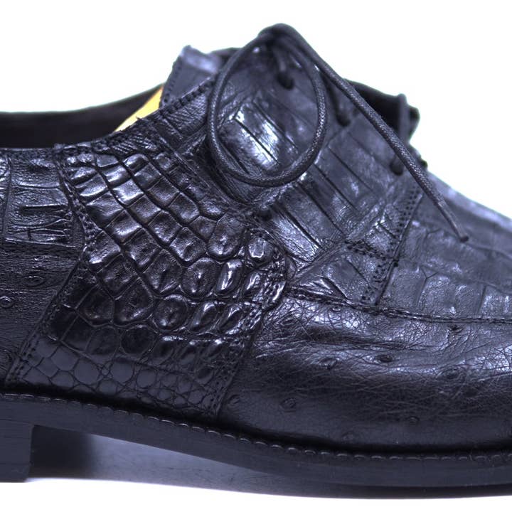 Genuine Alligator & Ostrich 007 Dress Shoe 12.5-US Men's for wholesale by Max Leather Inc.