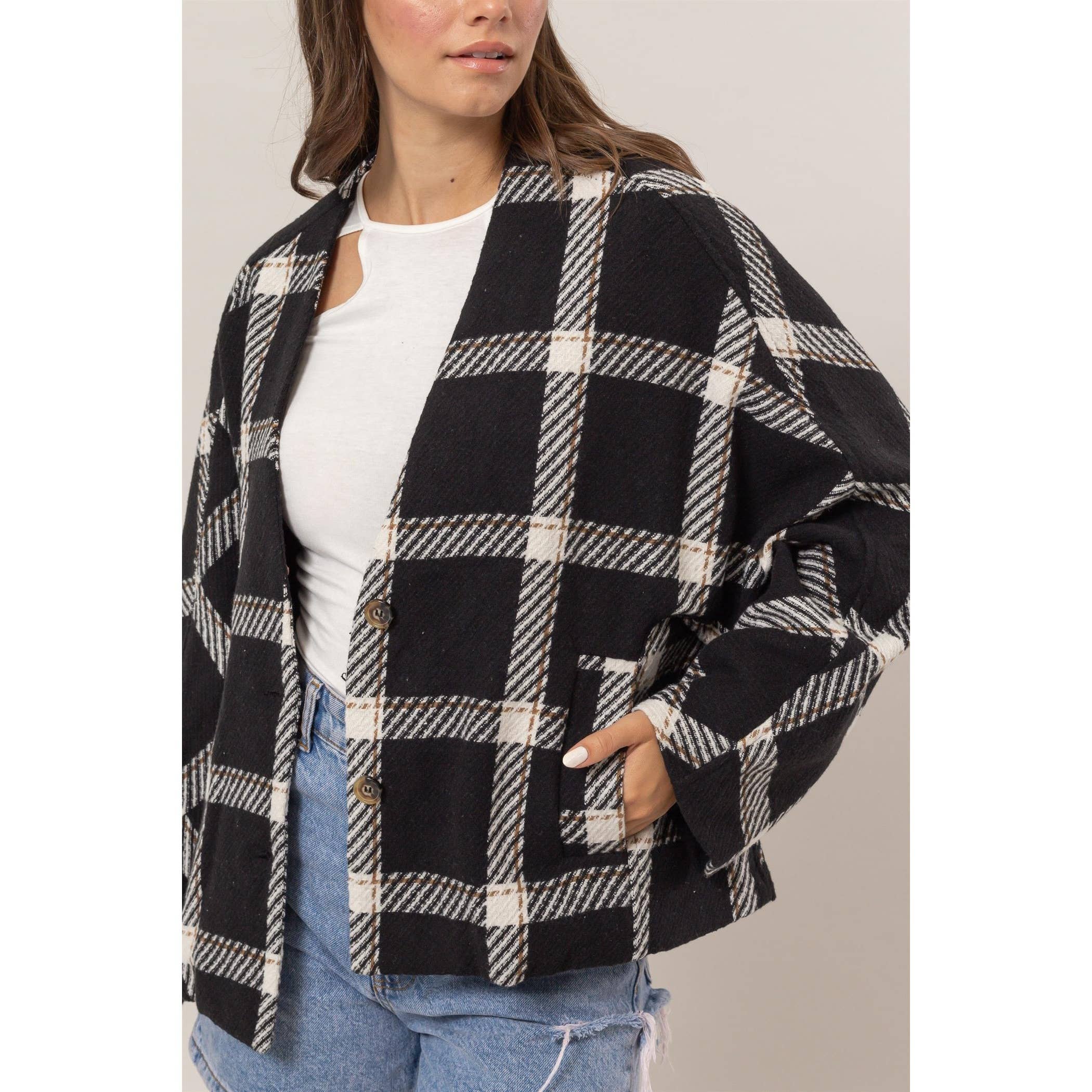 HYFVE – wholesale Jacka - Dam – Rutig Oversized Jacka7