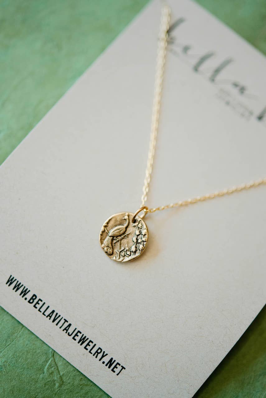 Bella Vita Jewelry - Wholesale Pendant/Charm Necklace - Bitty Button Charm Necklace | Peacock Necklace1