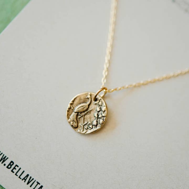 Bella Vita Jewelry - Wholesale Pendant/Charm Necklace - Bitty Button Charm Necklace | Peacock Necklace1