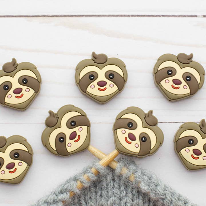Fox & Pine Stitches - Wholesale Knitting/Crochet Supplies - Happy Sloth | Stitch Stoppers Knitting Notions